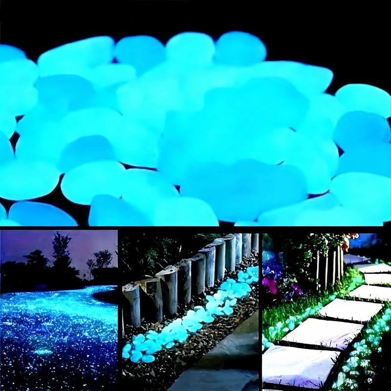 Fish Tank Gravel - 빛나는 스톤LEDLuminous100-5001팩0.39인치 어항 화분 조경 장식