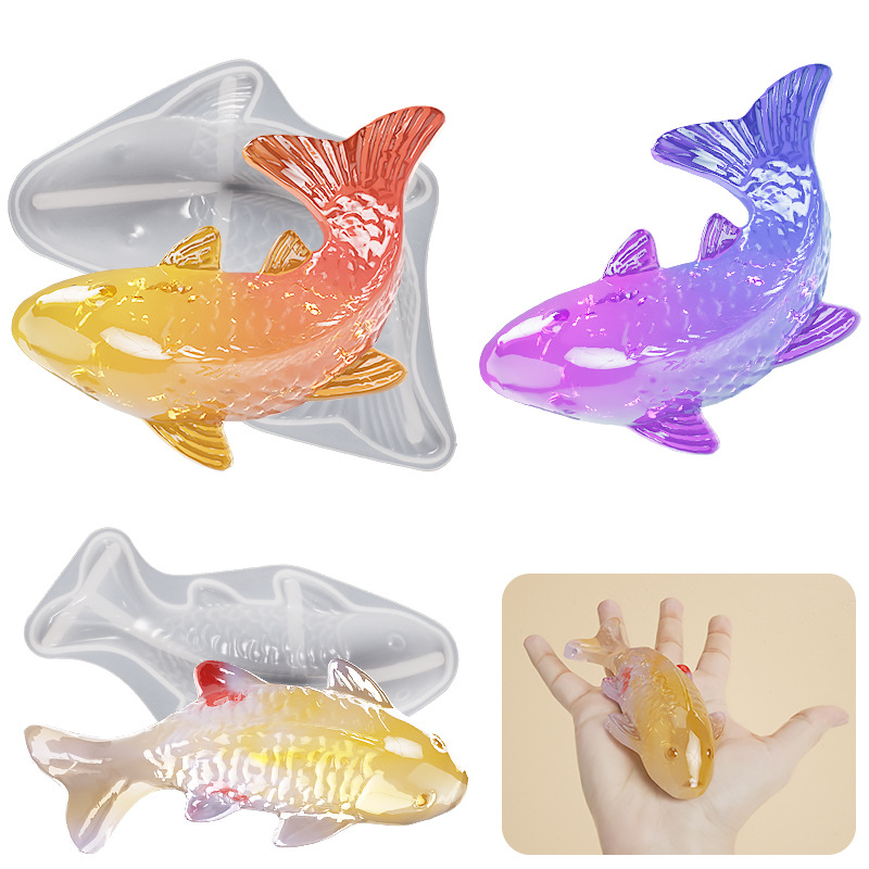 3D 잉어 모양 에폭시 수지 몰드 바다 동물 잉어 문어 - Fish Aquarium Home 리뷰 및 가격