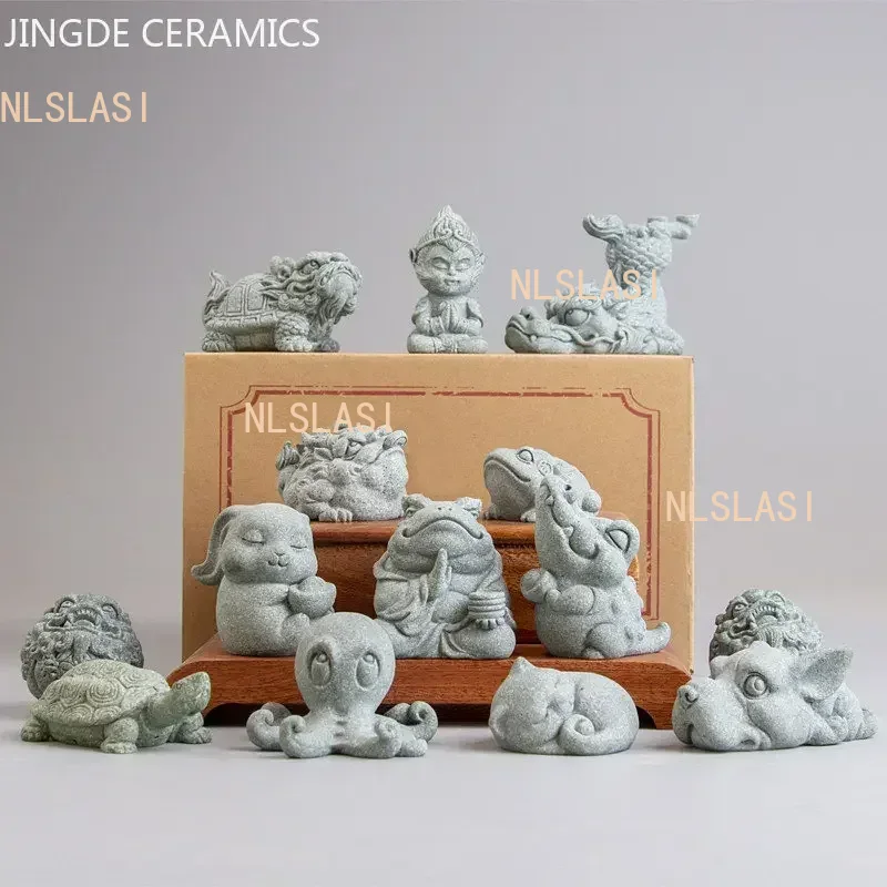 크리에이티브 수제 돌 차 애완 동물 장식 골드 두꺼비  - Fish Aquarium Home 리뷰 및 가격