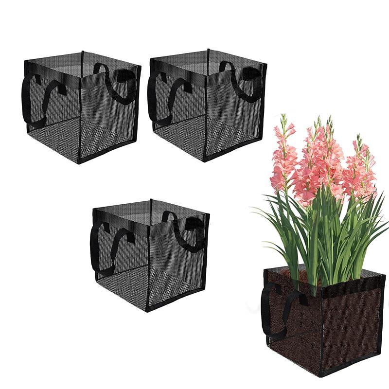 4 Pcs 블랙 메쉬 연못 심기 바구니 사각형 라운드  - Aquarium Plants 리뷰 및 가격