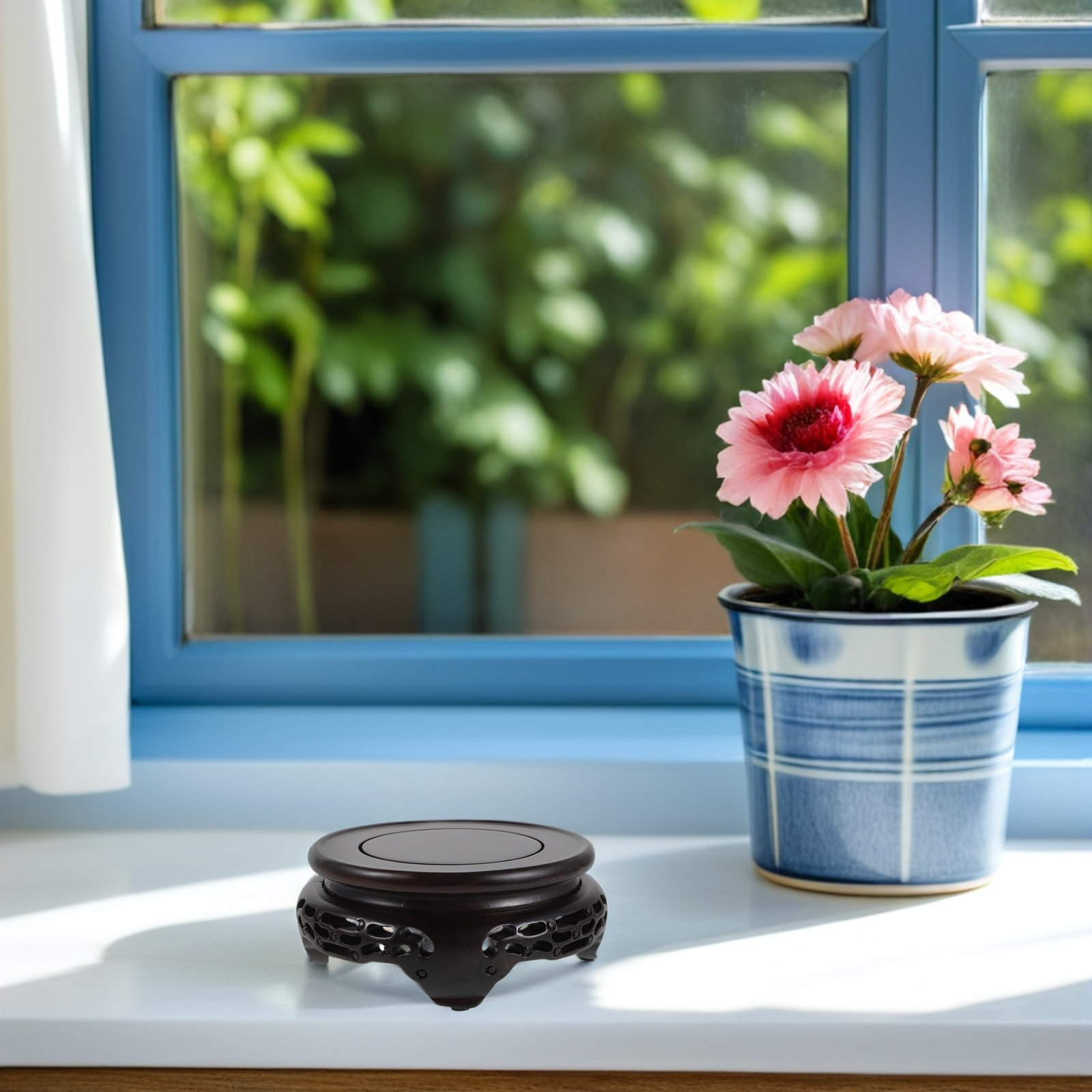 나무 소재의 화병 진열대, 둥근 받침대, 테이블 램프, - Aquarium Plants 리뷰 및 가격
